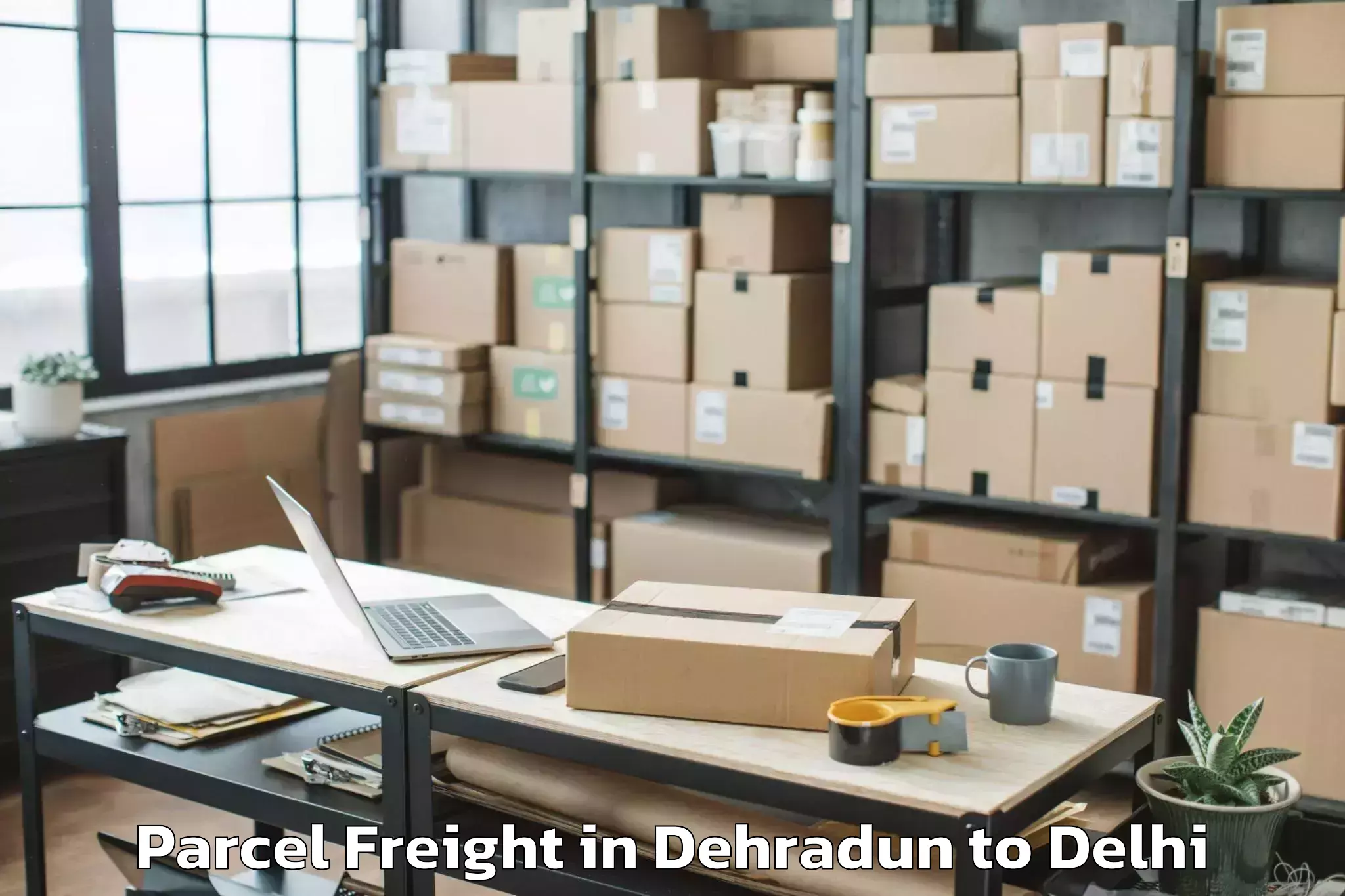 Book Dehradun to Okhla Industrial Estate Okhla Parcel Freight